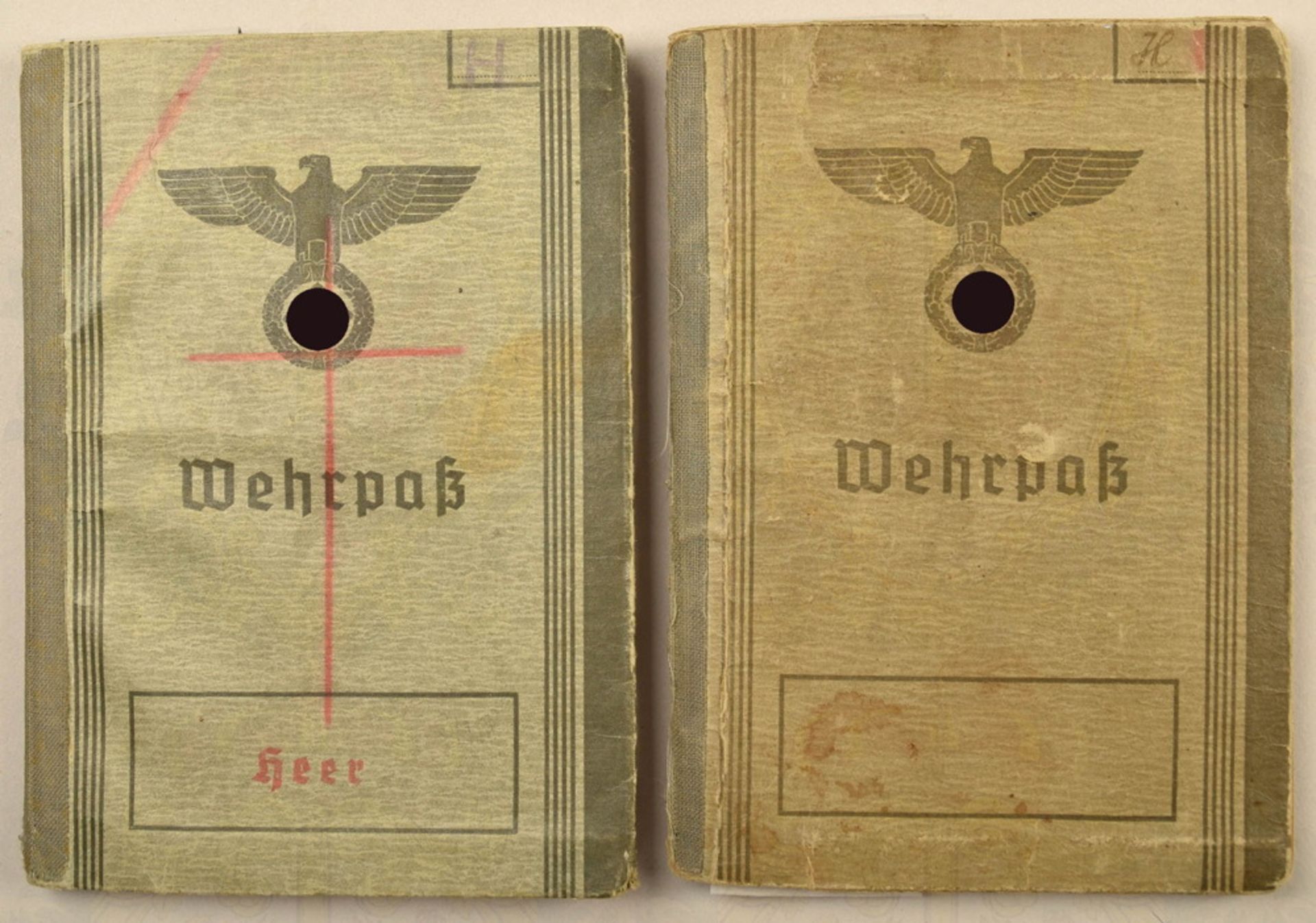 2 Wehrmacht service record books 1938-1944