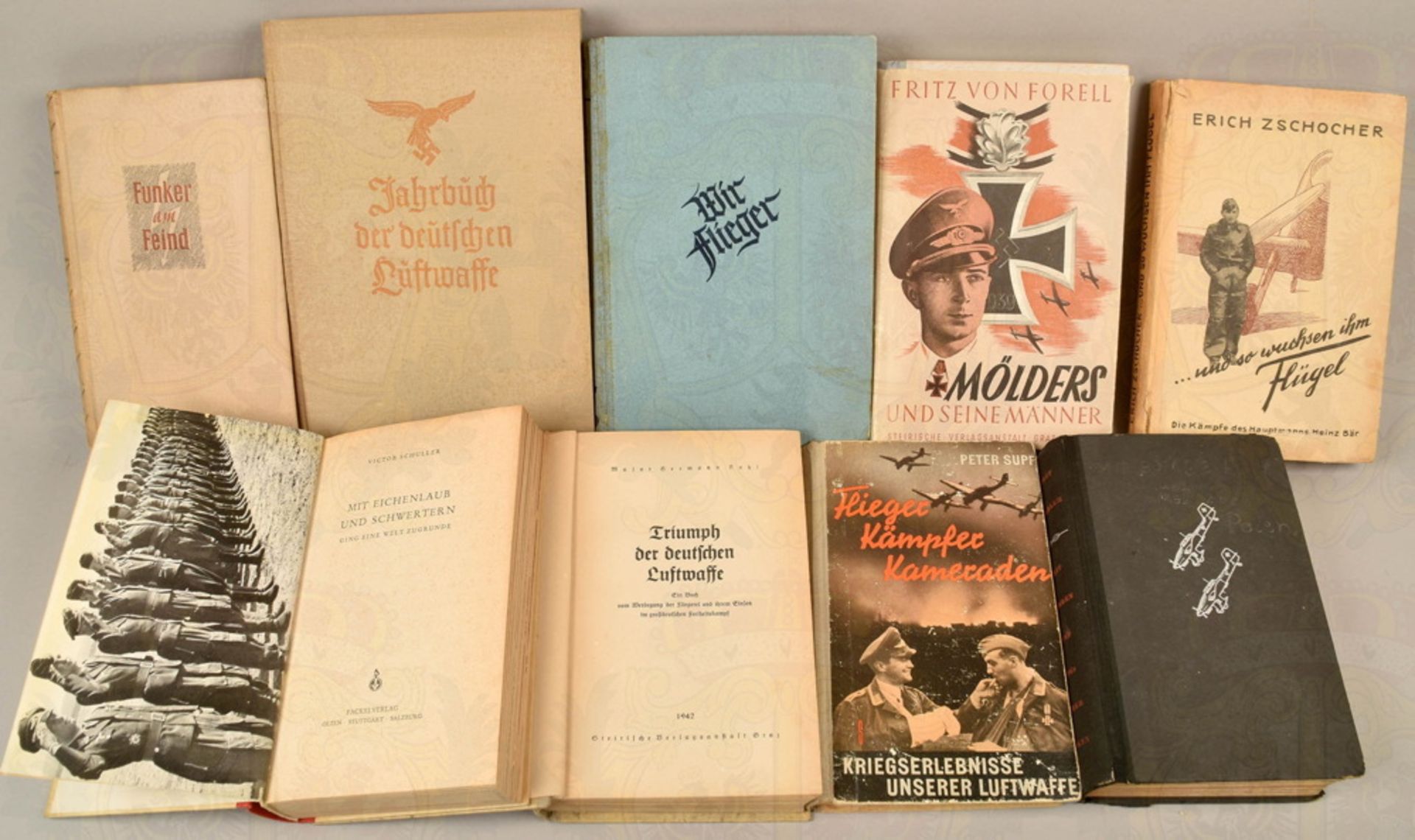 9 Luftwaffe regiment books 1933-1958 - Image 2 of 2