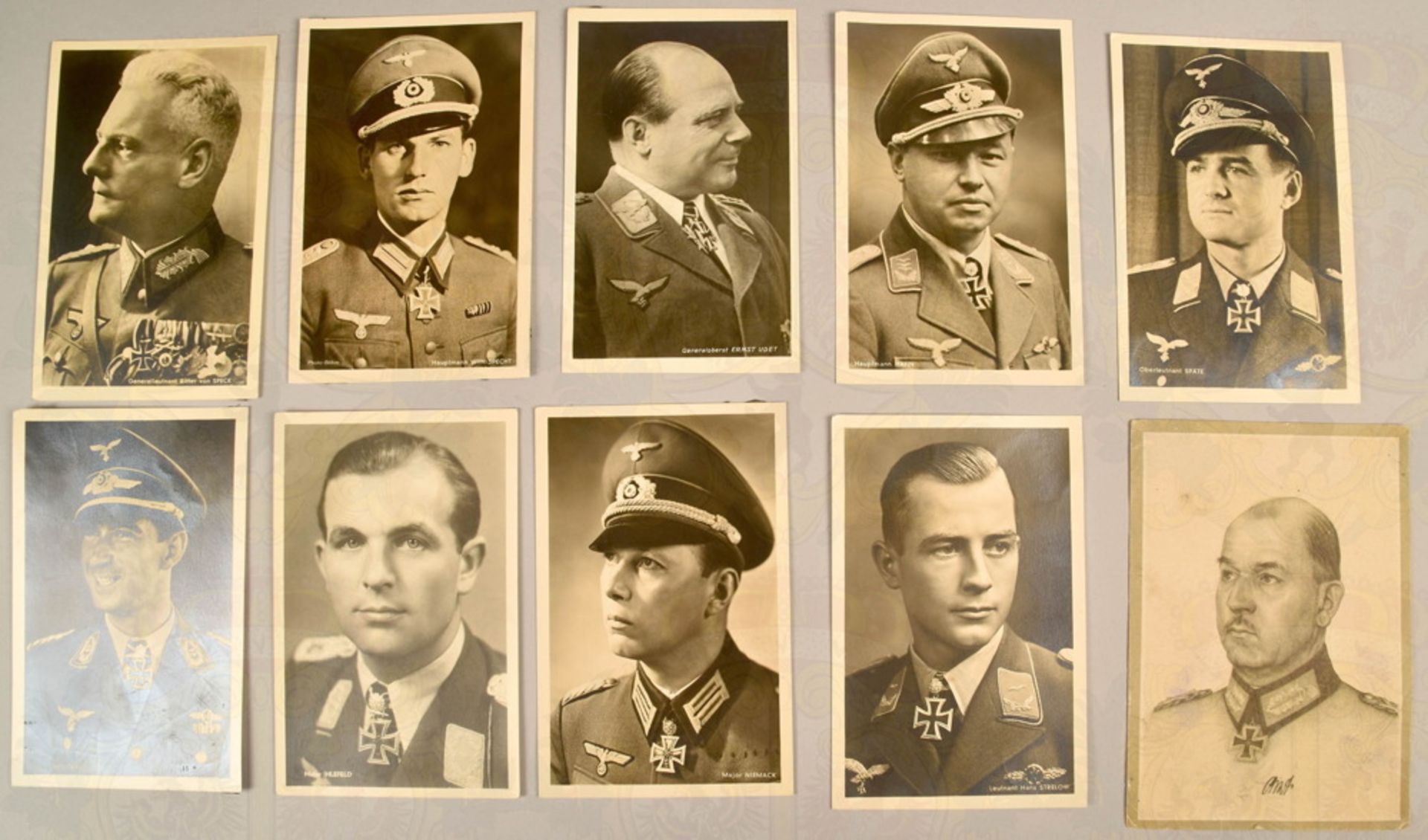 8 portrait postcards Knights Cross recipients German Army and Luftwaffe - Image 2 of 2