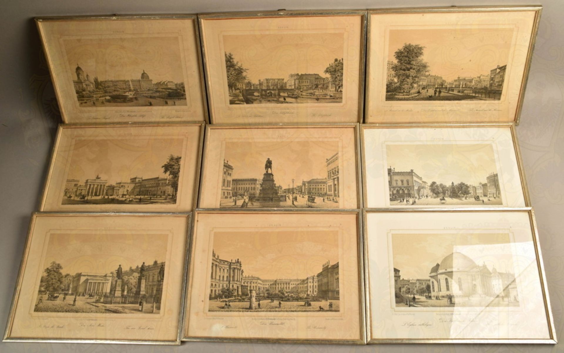 12 lithographies old Berlin views 1880-1900