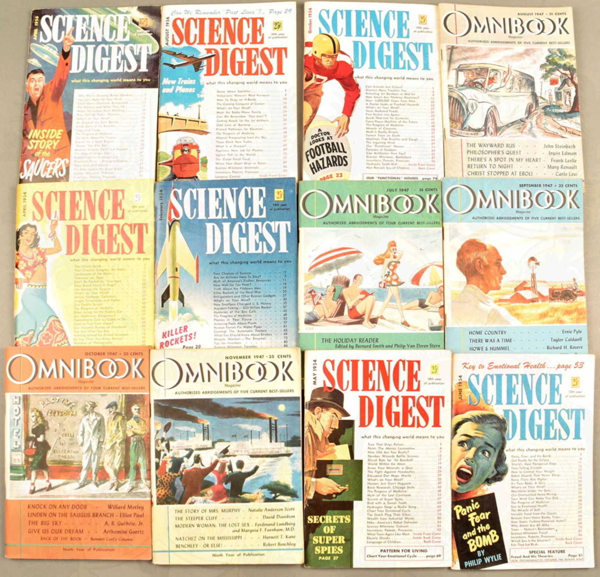 29 Ausgaben Science Digest und Omnibook 1947-1956: 24x Science Digest, Okt.-Dez. 1953, Jan.-Dez.