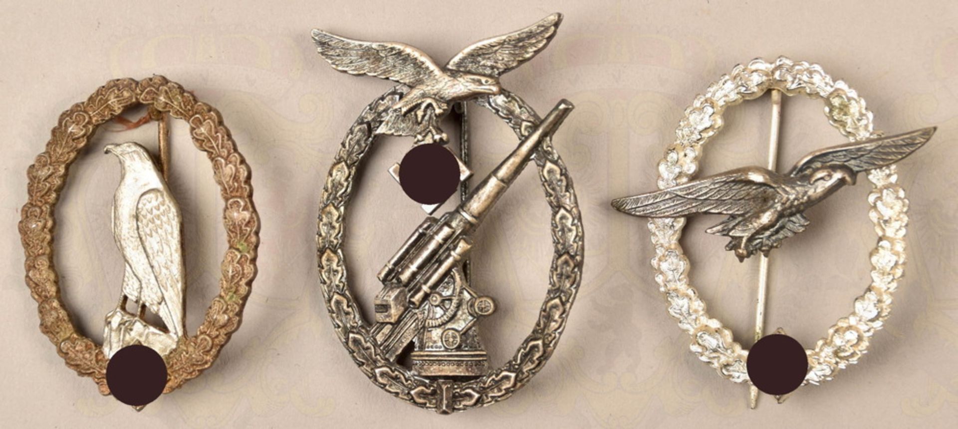 3 Luftwaffe combat badges all made by Souval Vienna