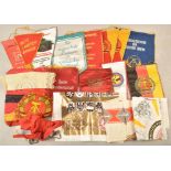 Collection of GDR reservists items and GDR flags