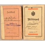 Service record book and paybook WW I of a Guard NCO