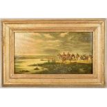 Oil painting Russian hussars 1886