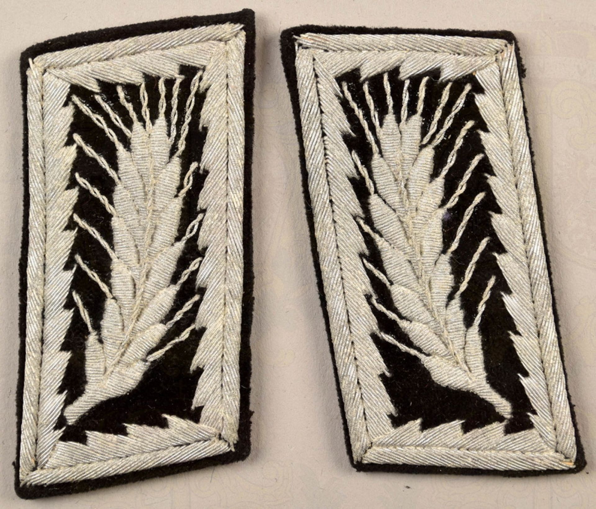 Pair of collar tabs for leaders of the Reich Labour Service