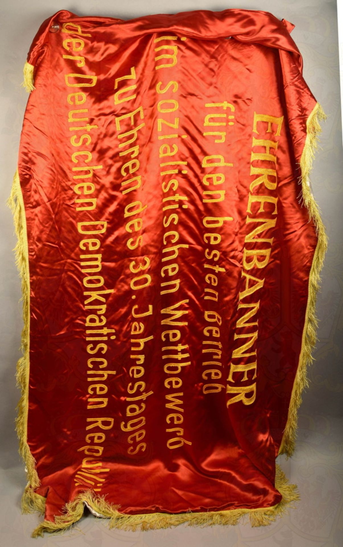 GDR Honour banner 30th anniversary 1979 - Image 2 of 2