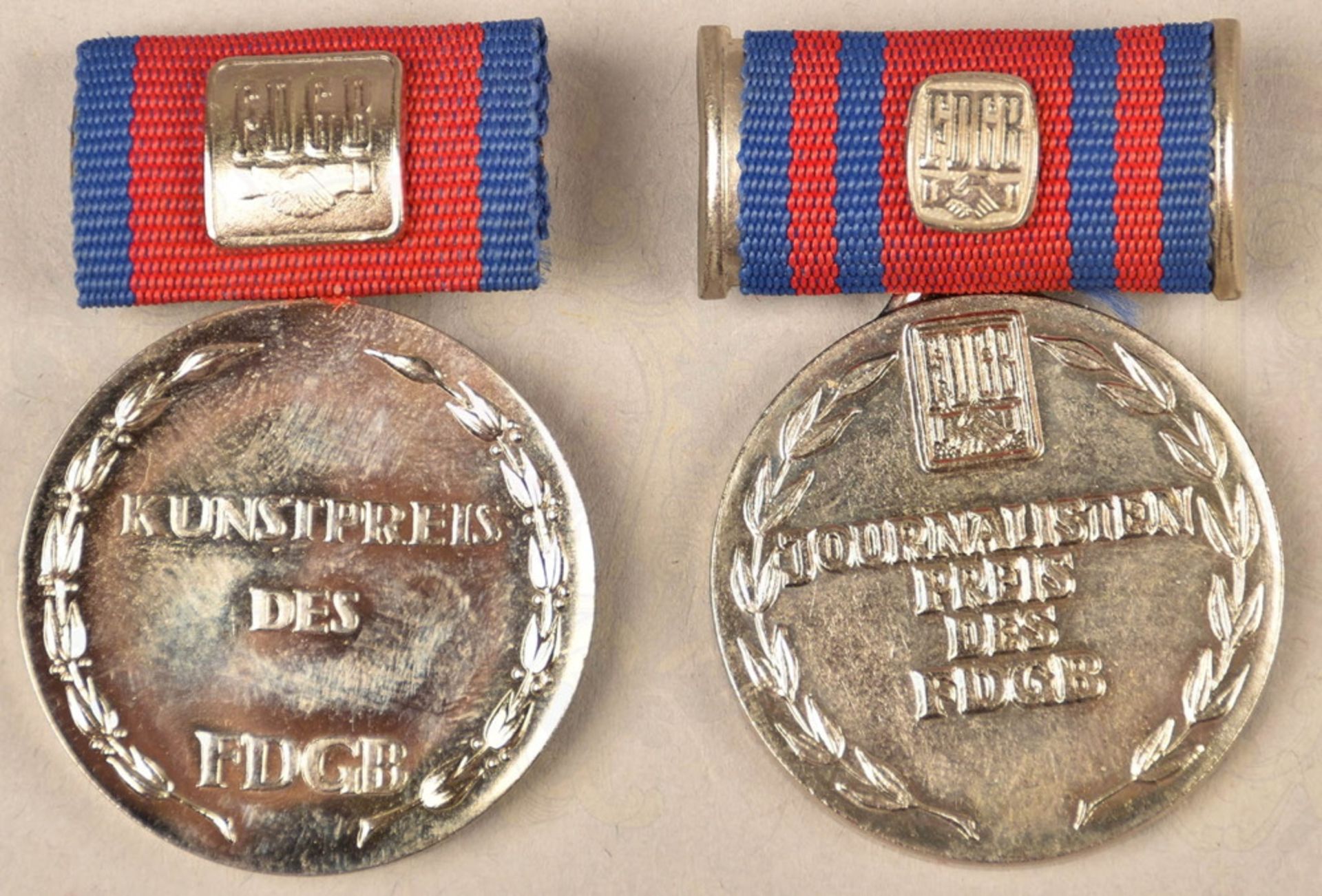 2 GDR awards of the East German FDGB trade union