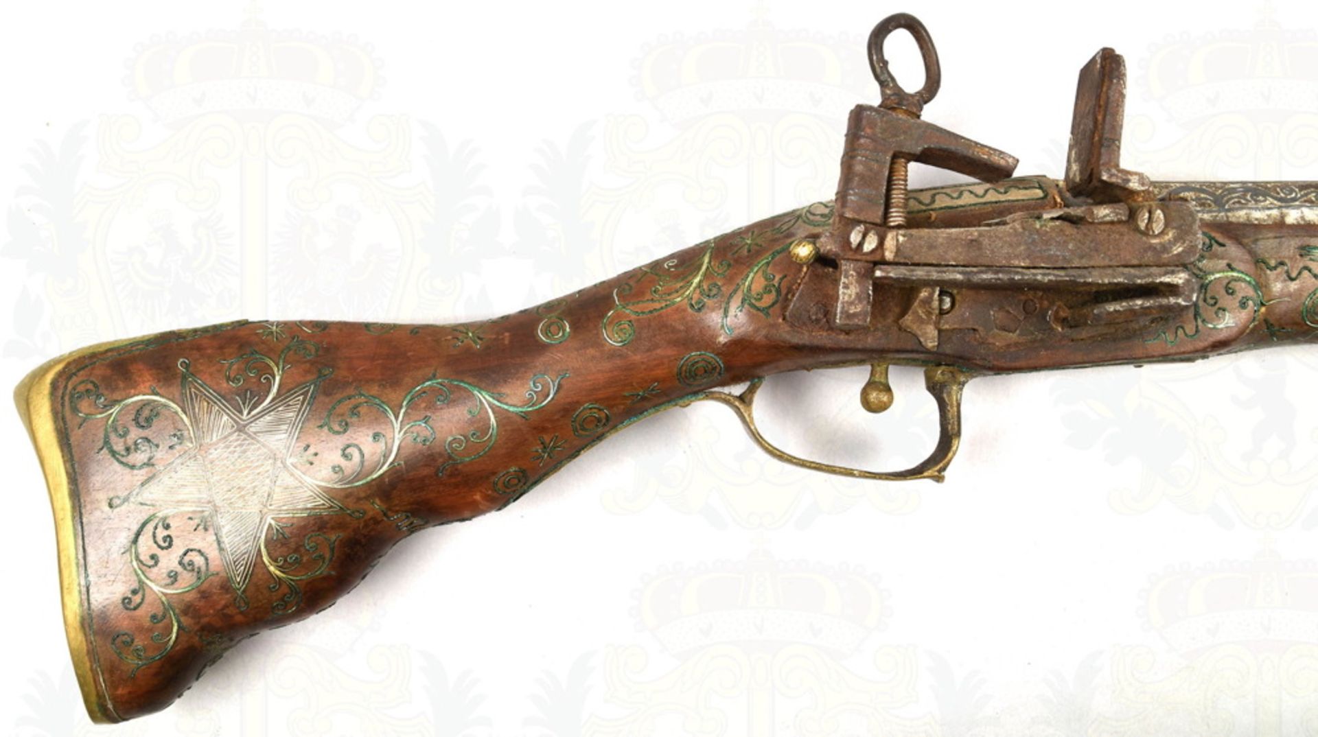 Luxury flintlock rifle about 1860 - Image 3 of 5