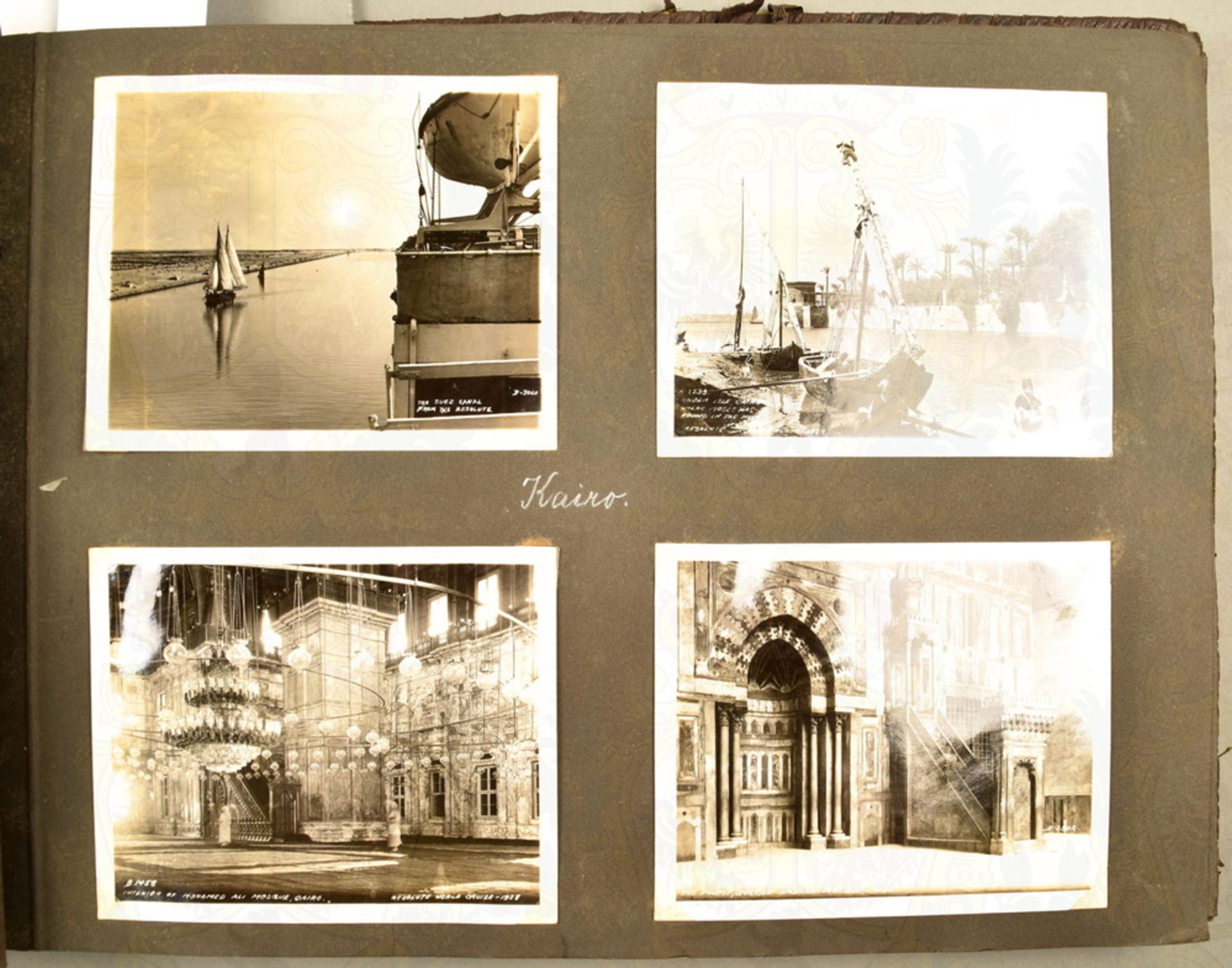 Fotoalbum Weltreise HAPAG-Dampfer Resolute, Januar-April 1928, mit ca. 340 Fotos, Fahrt durch - Image 4 of 9