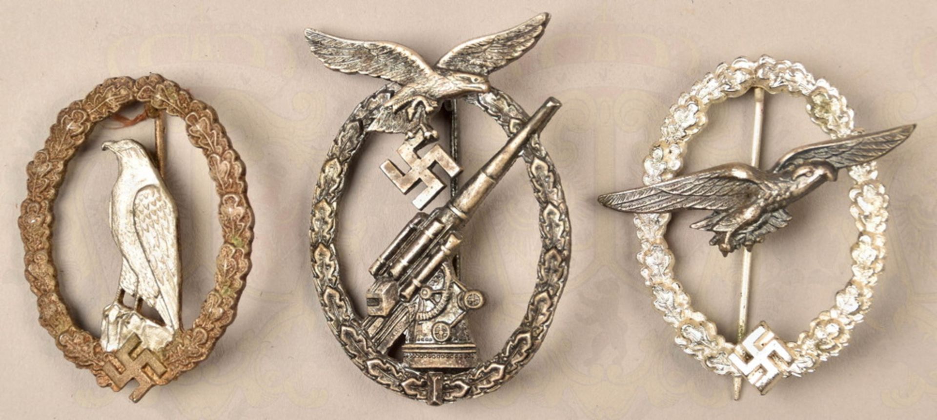 3 Luftwaffe combat badges all made by Souval Vienna - Image 2 of 3