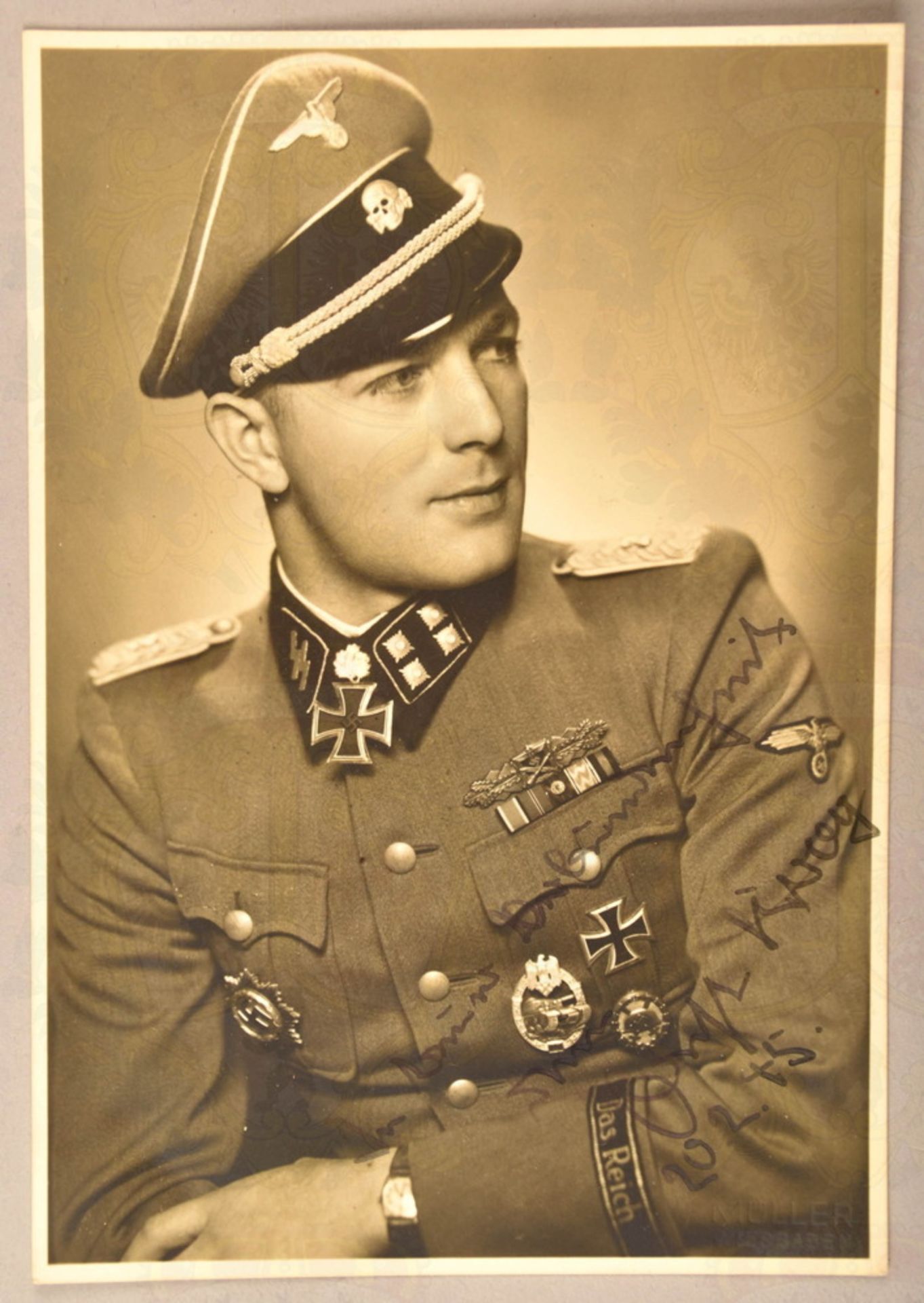 Autograph of SS Sturmbannführer Ernst-August Krag 1945 - Image 2 of 2