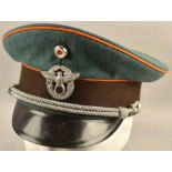 Visor cap for military police officers