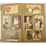 Postcard album Hohenzollern dynasty with 43 postcards