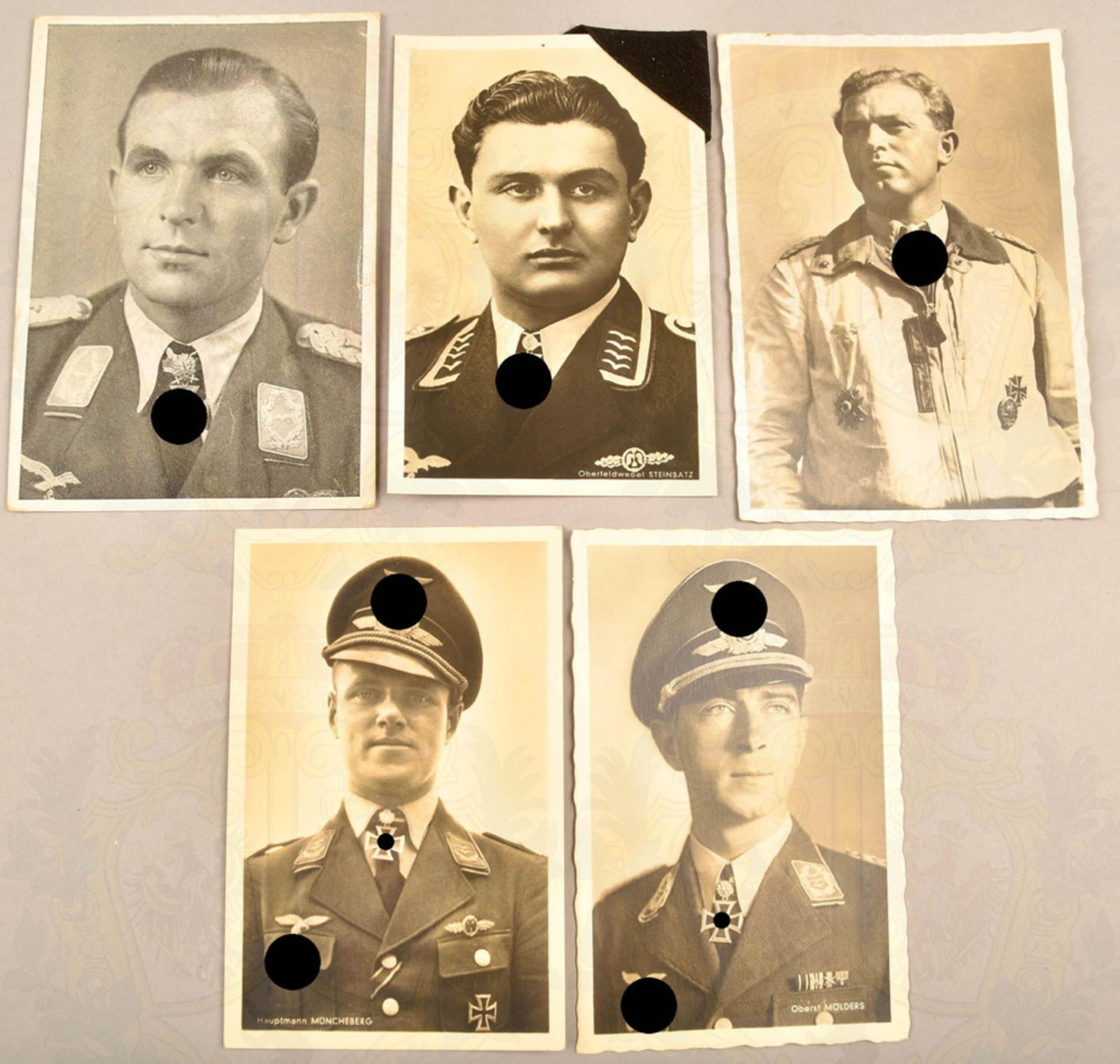 5 portrait postcards Knight's Cross recipients