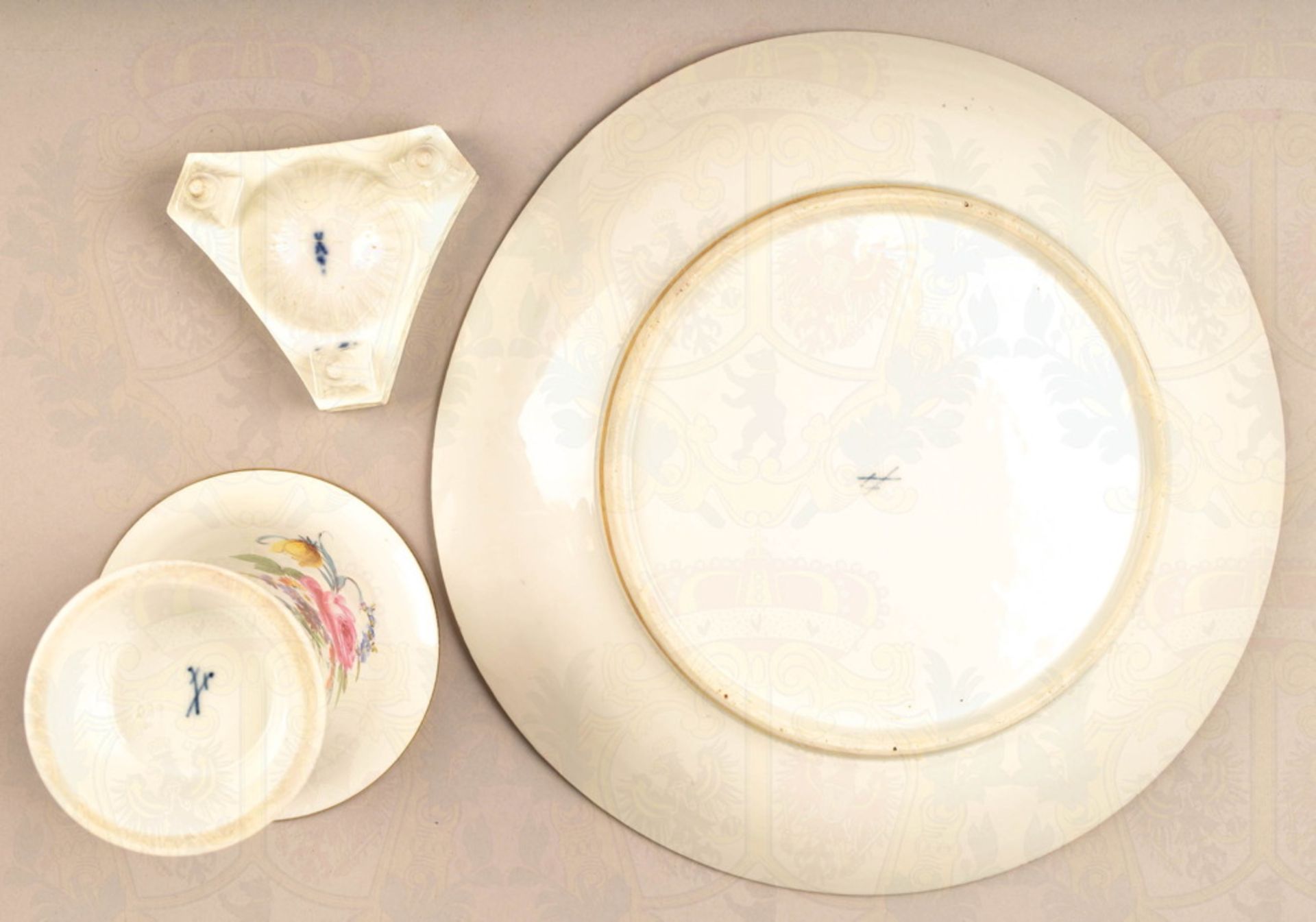 3 porcelain pieces Meissen and Rudolstadt manufacture - Image 3 of 3