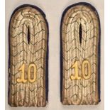 Pair of shoulder boards 2nd Lieutenant Saxonian Army