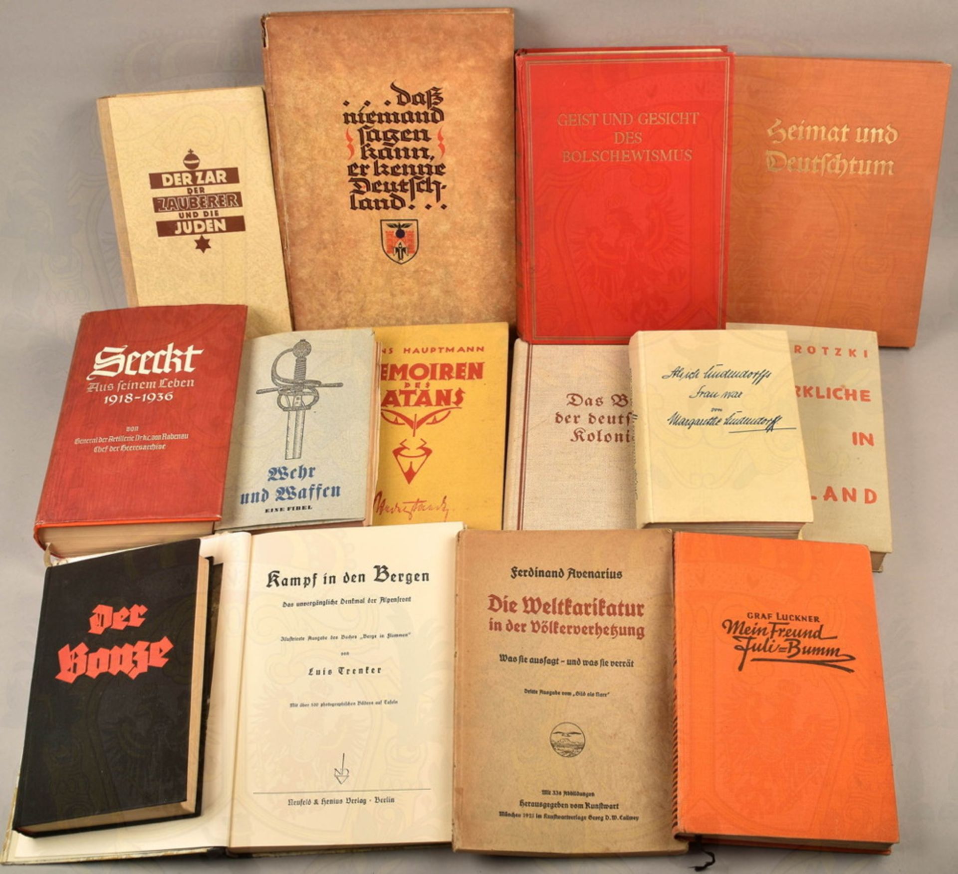 Collection of 16 German history books 1929-1942