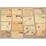 47 international envelopes 1873-1937 with 105 stamps