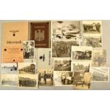 Collection of 90 military photos and documents