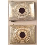 2 belt buckles for enlisted men of the German Police