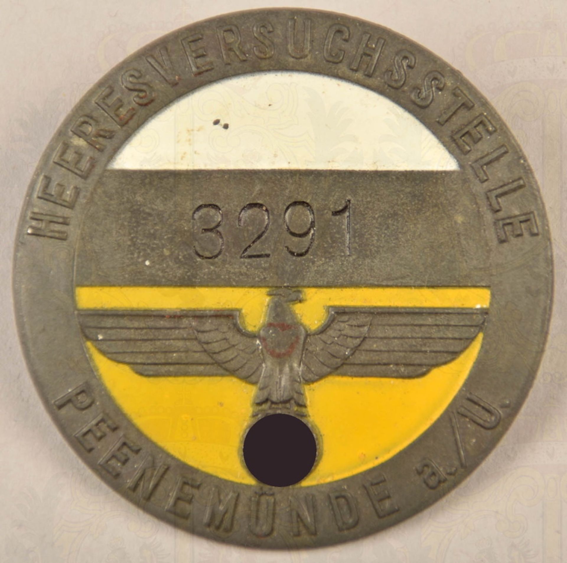 Service badge of the Peenemünde V2 rocket firing range