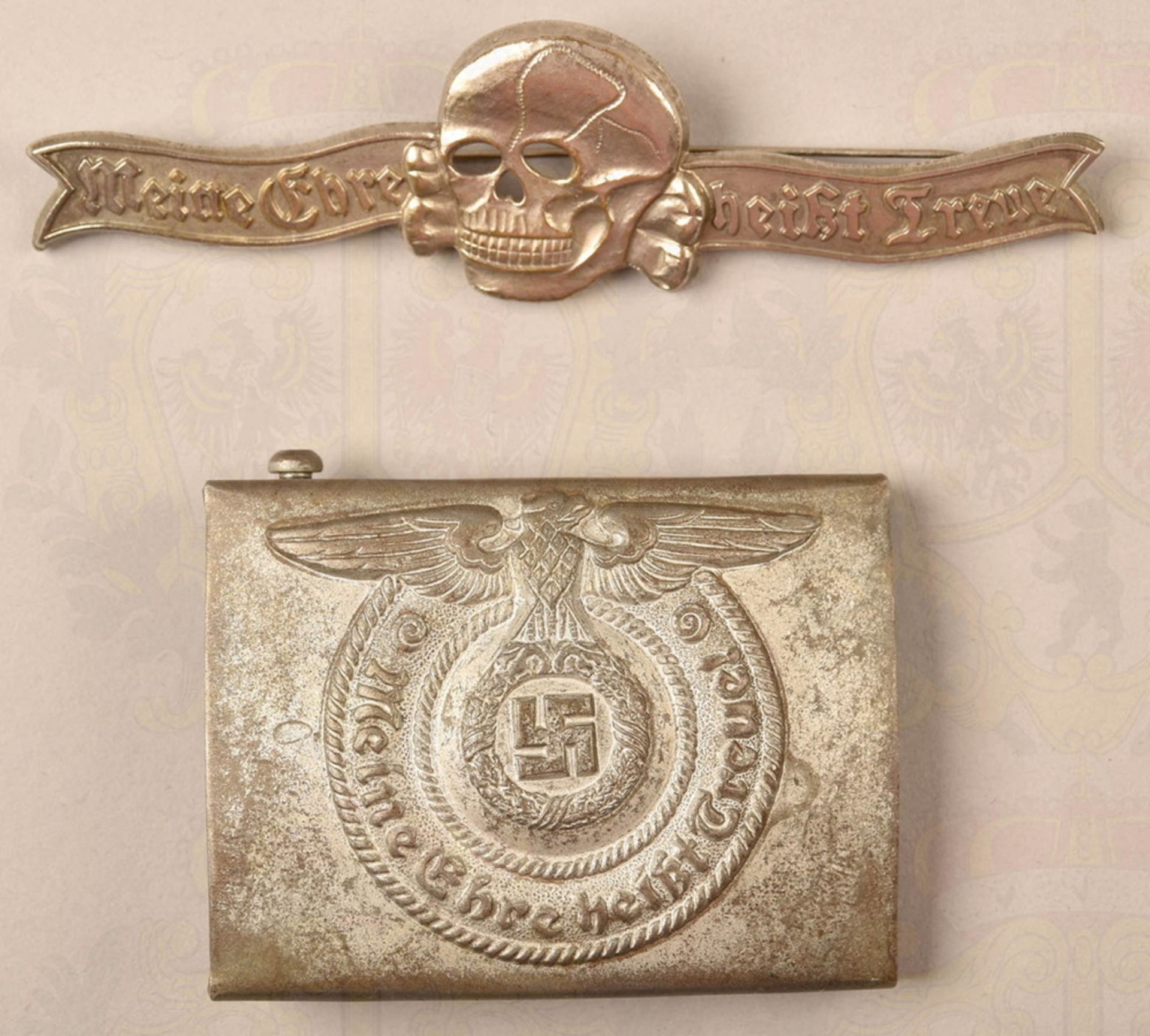 Waffen-SS belt buckle and SS gala badge - Image 2 of 3