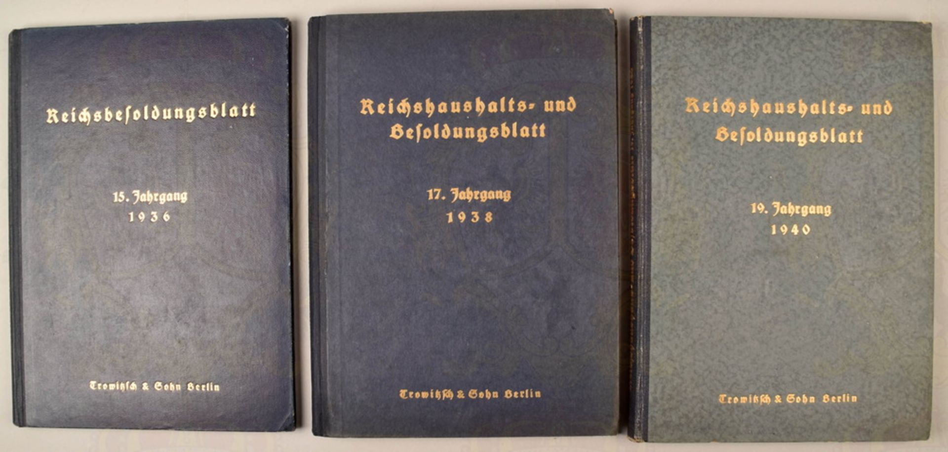 Collection of regulations on military salary and Reichs budget 1936-1940