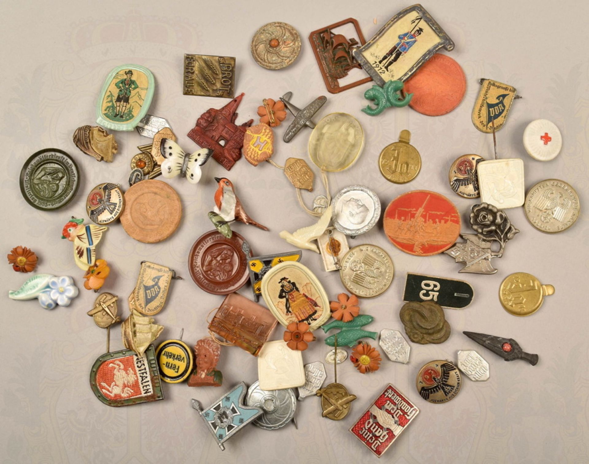 65 German Winter Relief badges 1933-1943 - Image 2 of 2