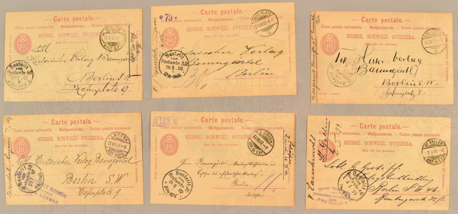 49 postcards Switzerland/Austria 1887-1903