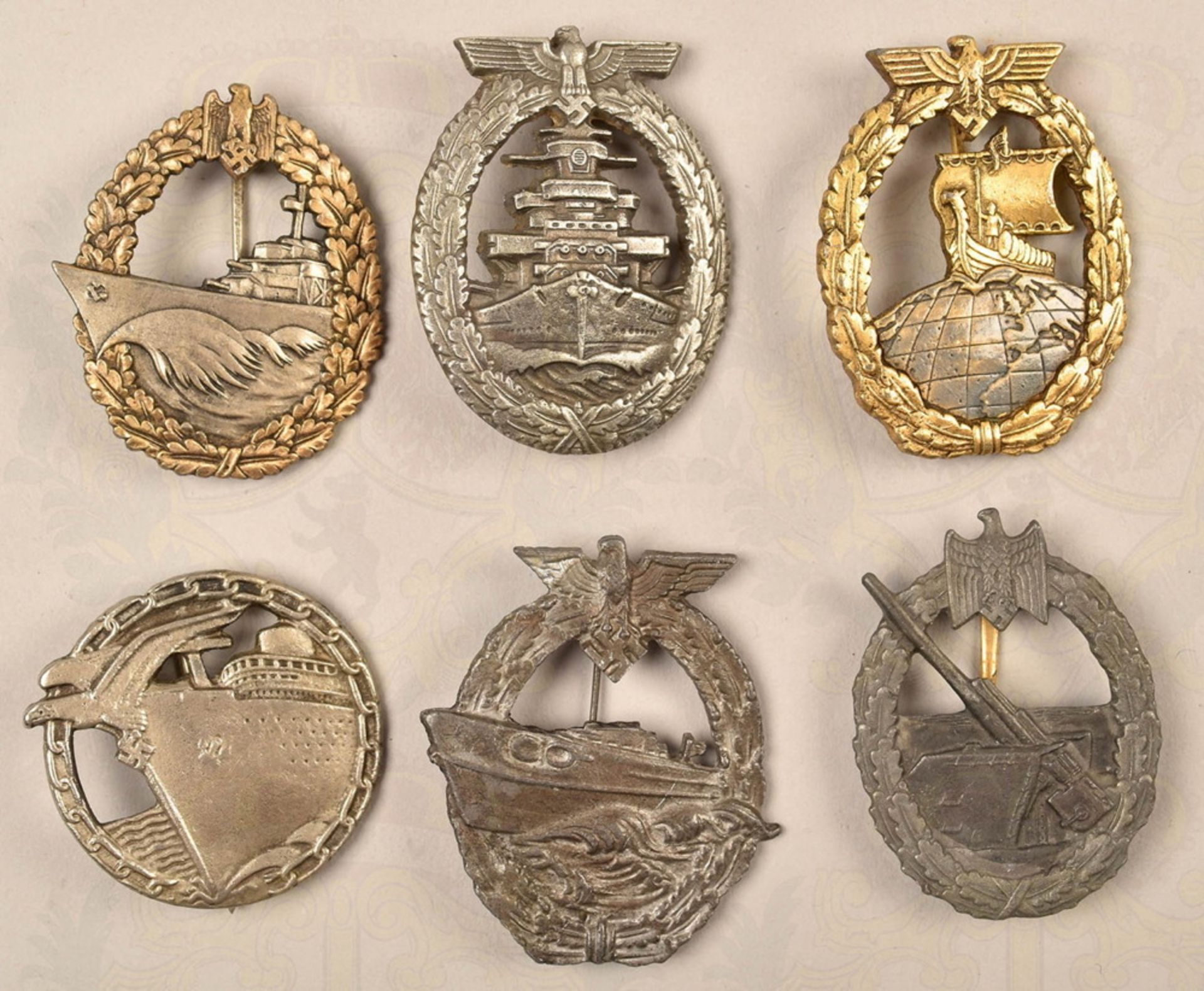 6 German Navy combat badges - Image 2 of 3