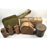 3 ammunition boxes and 1 Wehrmacht bakelite box