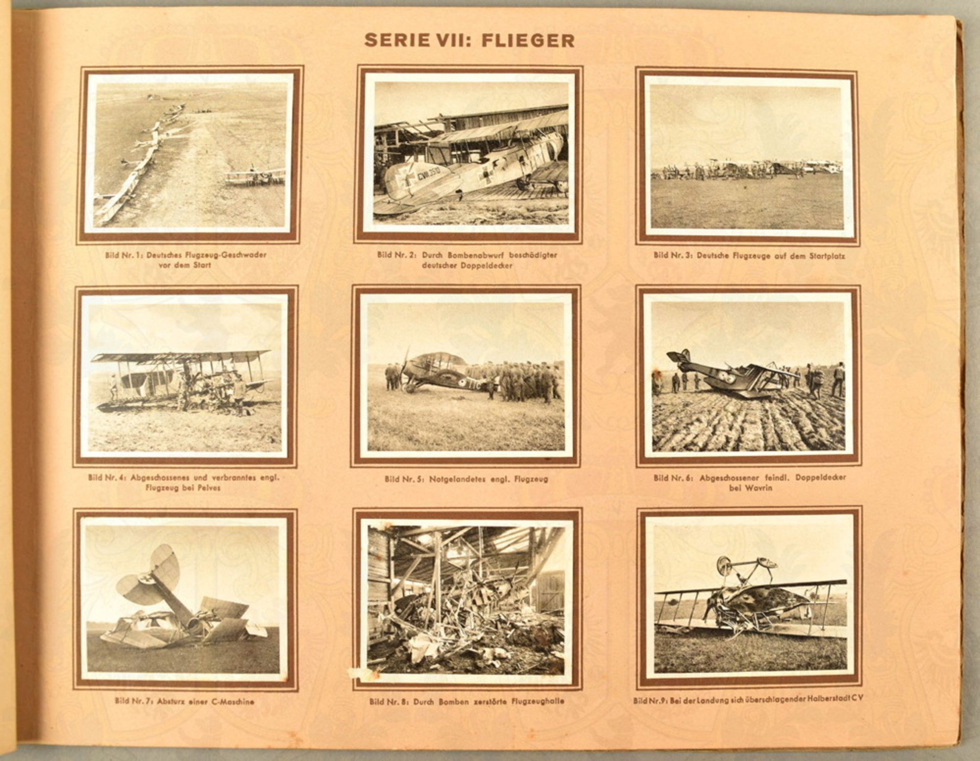 REUNION WELTKRIEGSBILDER 1914-1918 Obercunnersdorf 1933, kpl. m. 200 Bildern, goldgepr. Einband m. - Image 2 of 2