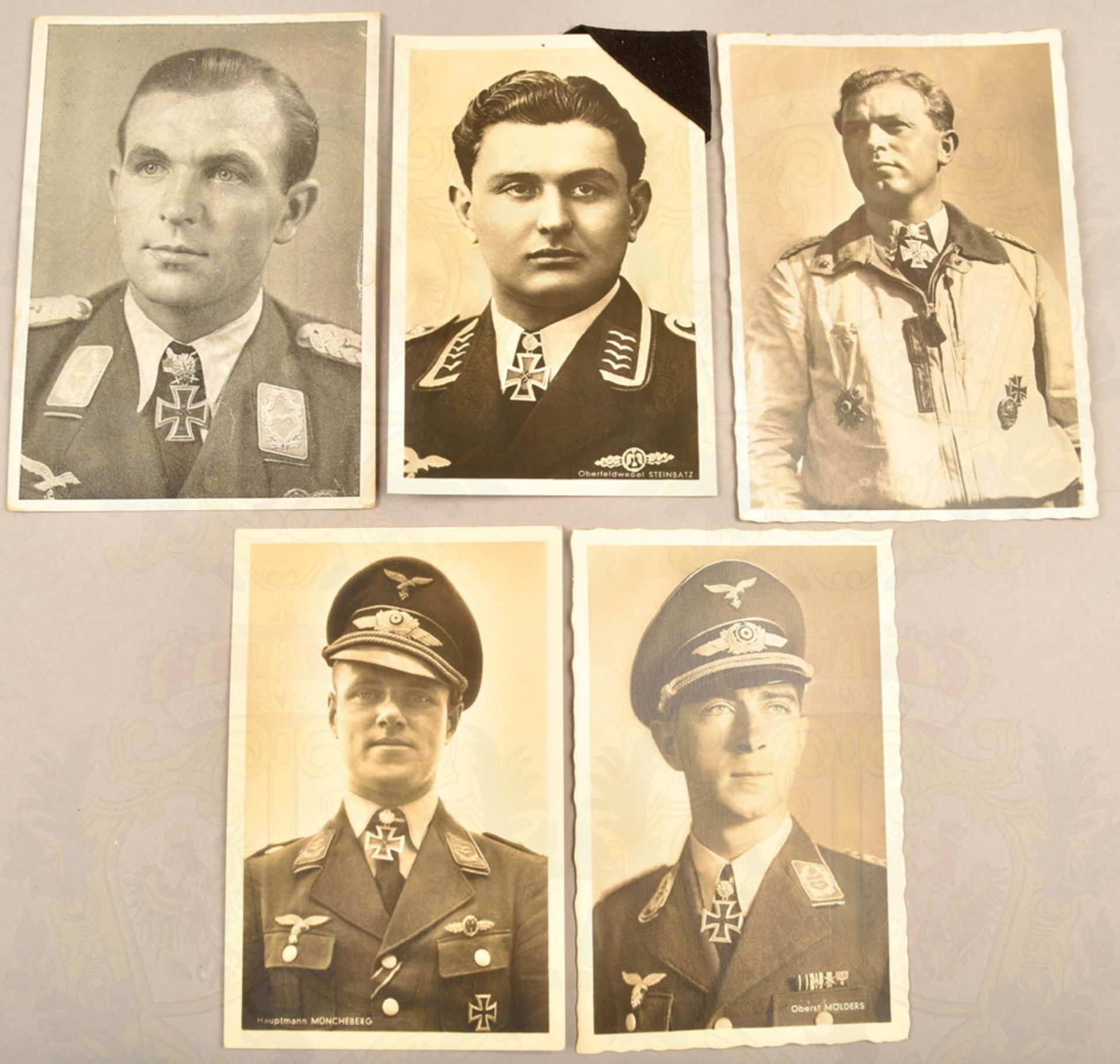 5 portrait postcards Knight's Cross recipients - Image 2 of 2