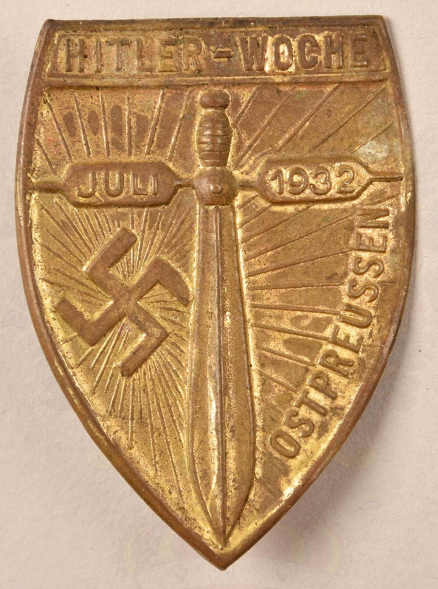 Meeting badge Hitler week July 1932 in East Prussia - Image 2 of 3
