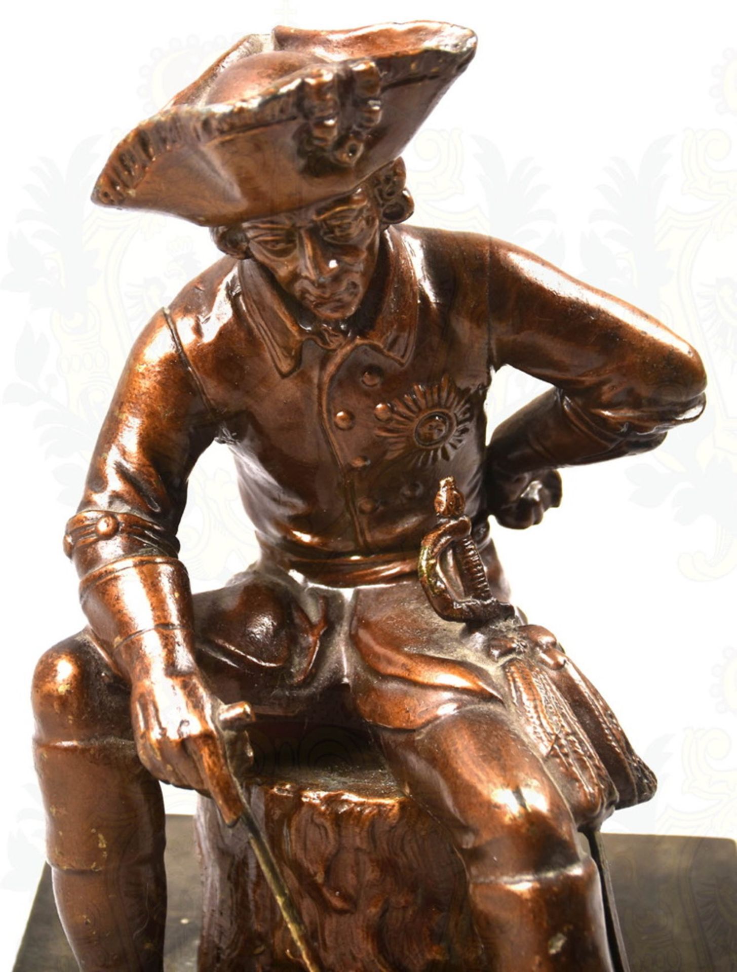 Metal figurine King Frederick the Great of Prussia - Image 2 of 3