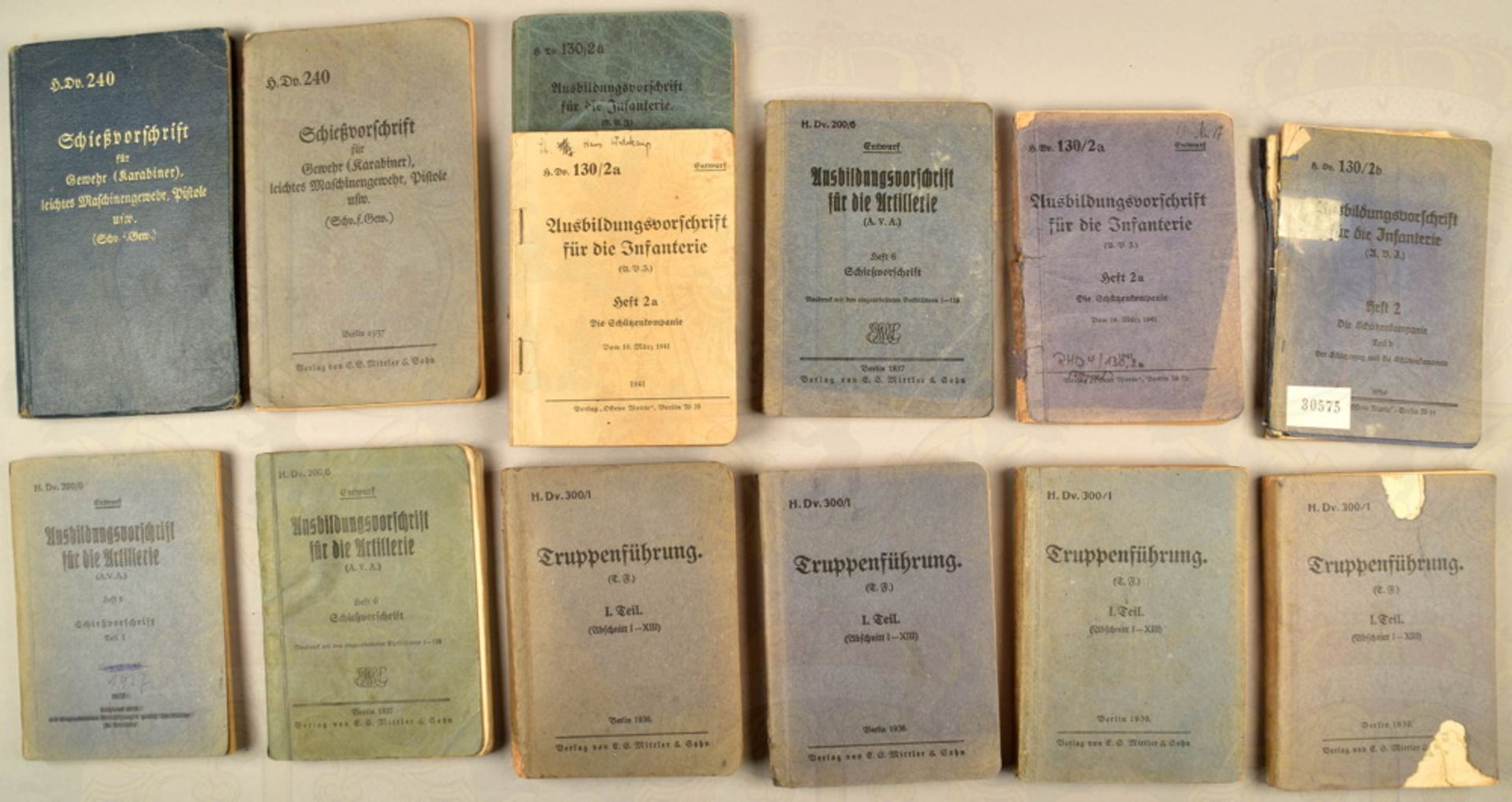 14 Dienstvorschriften Artillerie und Infanterie 1934-1941