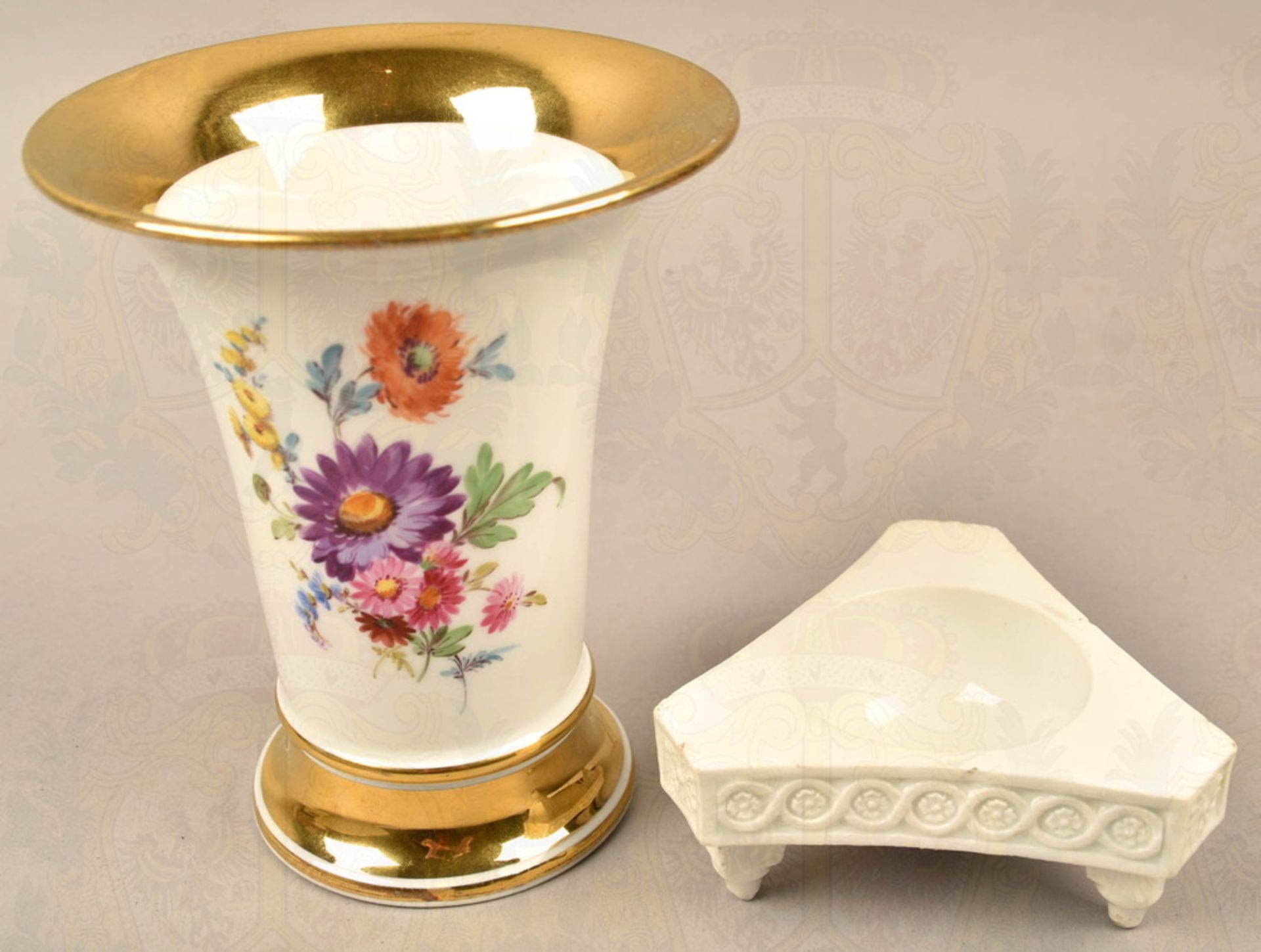 3 porcelain pieces Meissen and Rudolstadt manufacture - Image 2 of 3