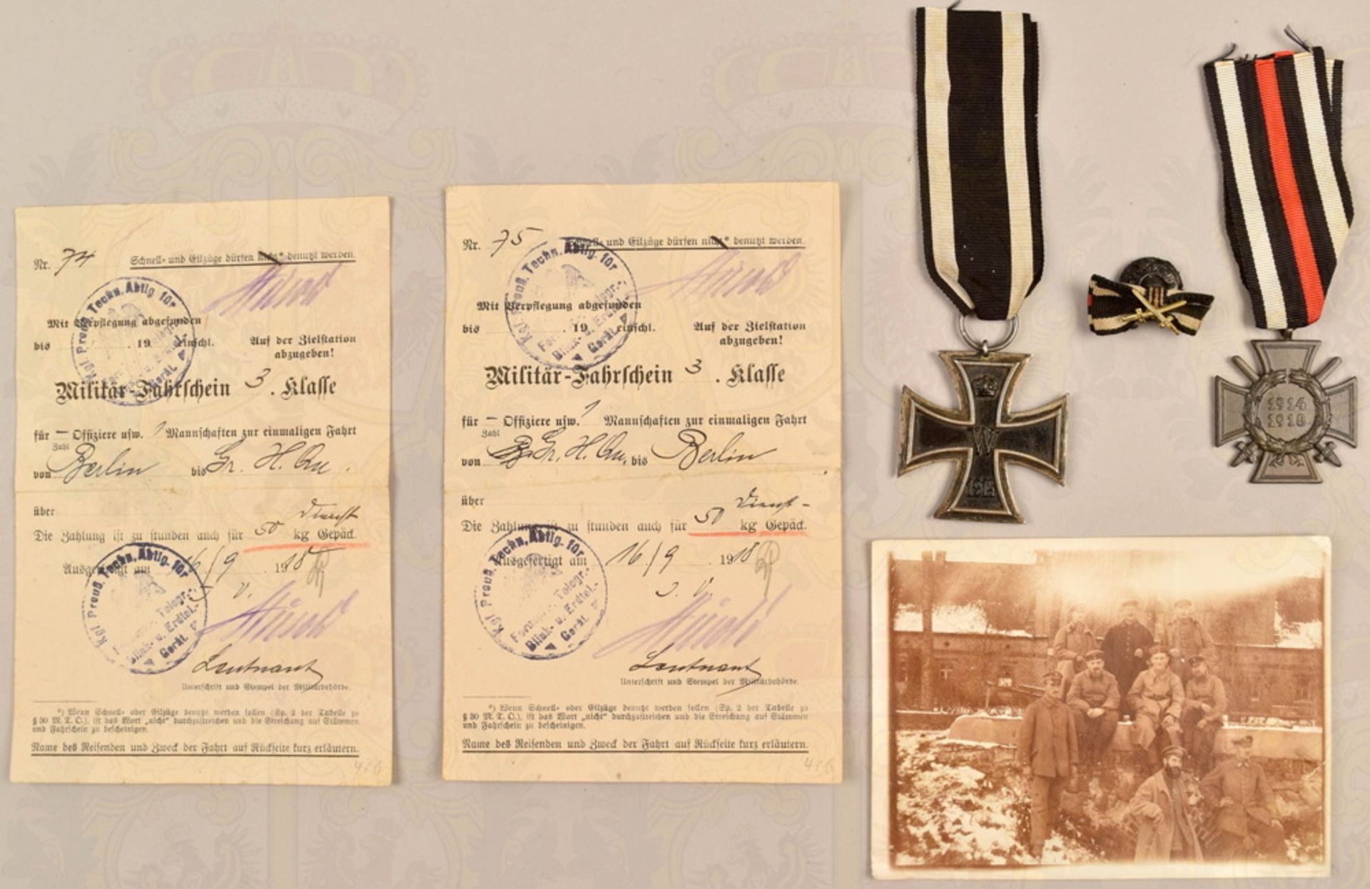 Iron Cross 2nd Class 1914 and Honour Cross 1914-1918