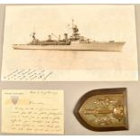 Memorabilia French cruiser Jeanne d Arc from 1937