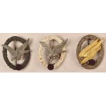 3 Luftwaffe combat badges/2 made by Souval Vienna