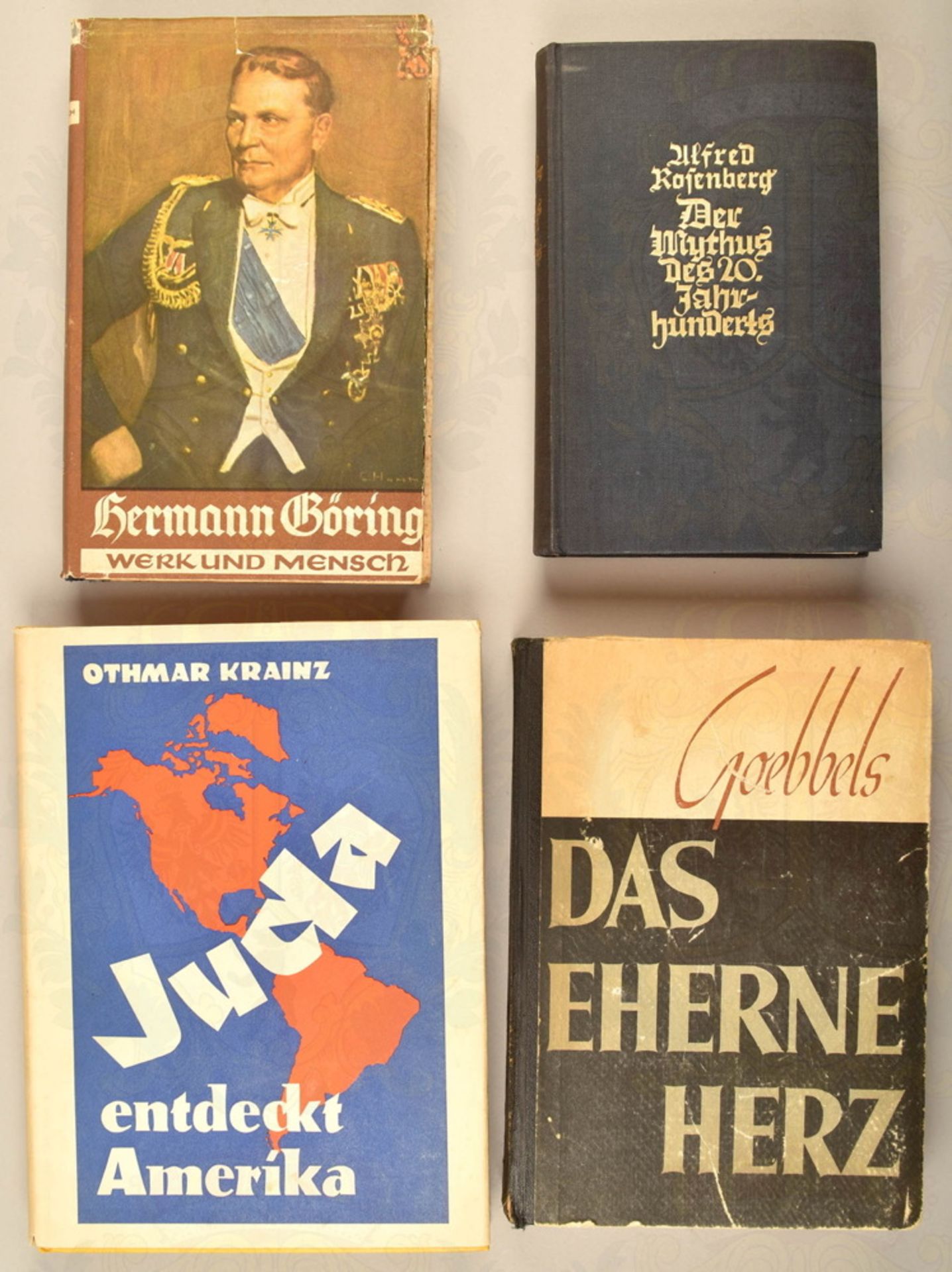 4 Third Reich books 1938-1943 incl. Rosenberg and Goebbels