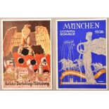 2 propaganda postcards Olympic Games 1936 and Nuremberg Rally 1935