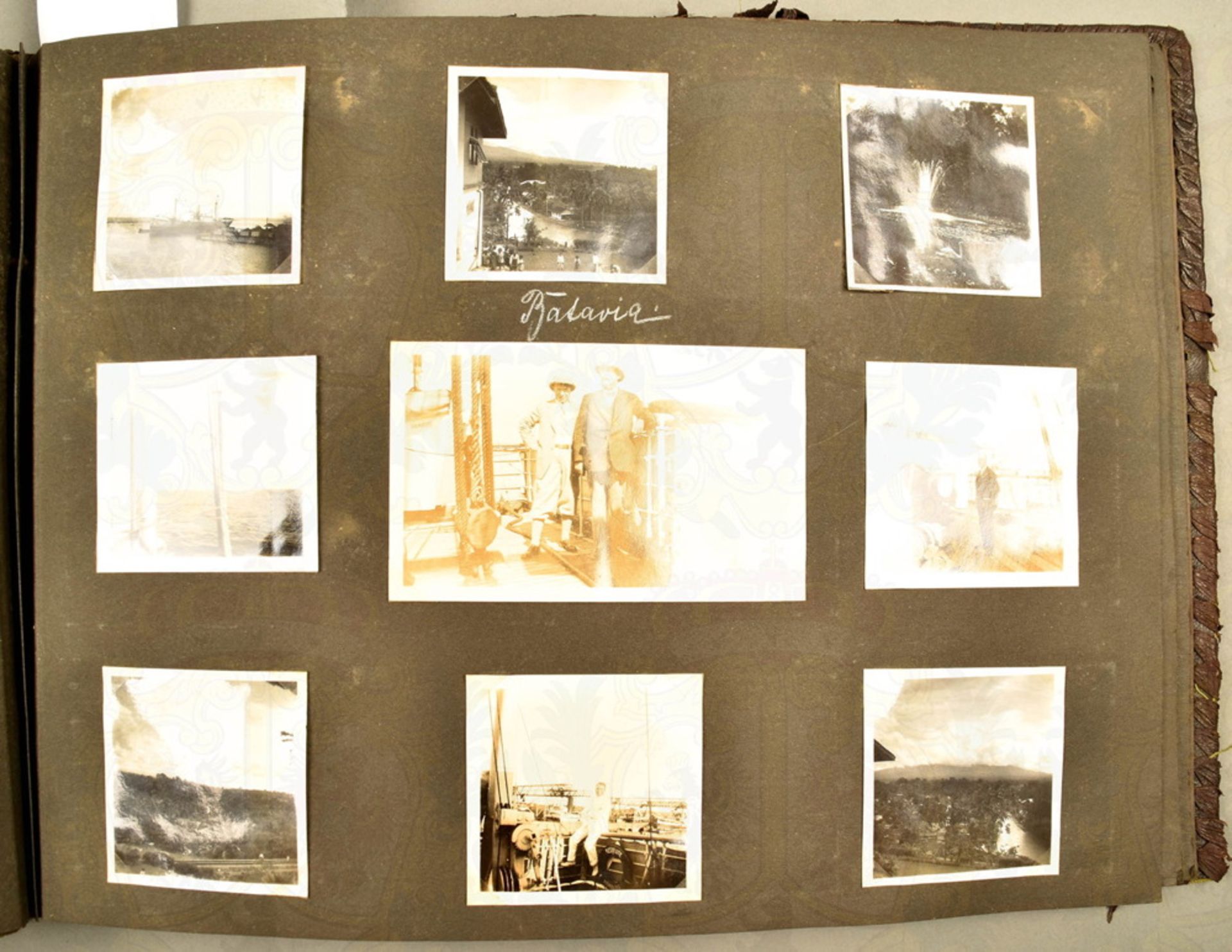 Fotoalbum Weltreise HAPAG-Dampfer Resolute, Januar-April 1928, mit ca. 340 Fotos, Fahrt durch - Image 6 of 9