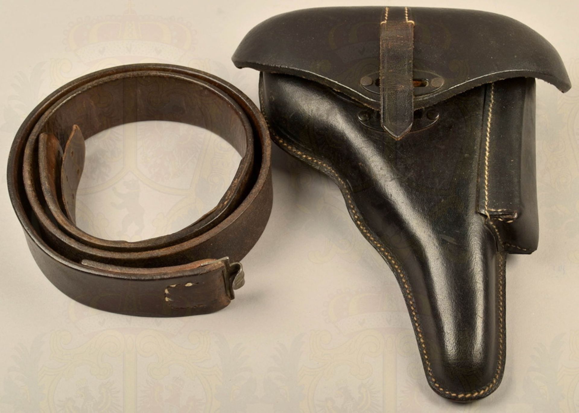 Wehrmacht leather belt and holster for P38