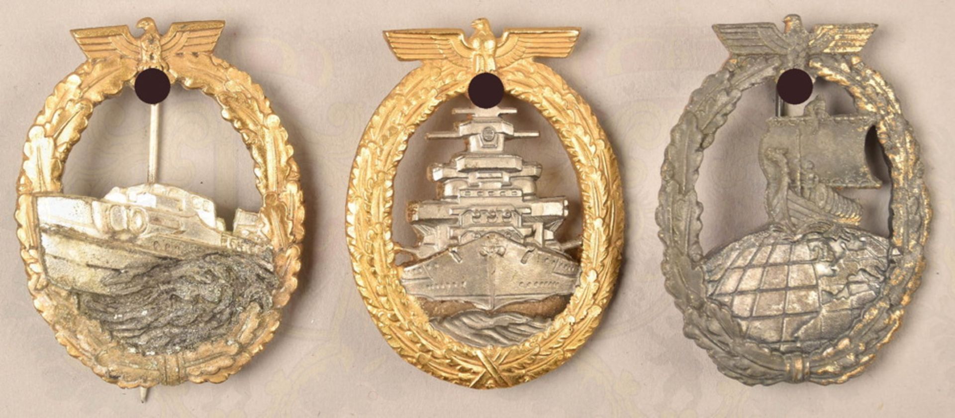 3 Kriegsabzeichen Kriegsmarine