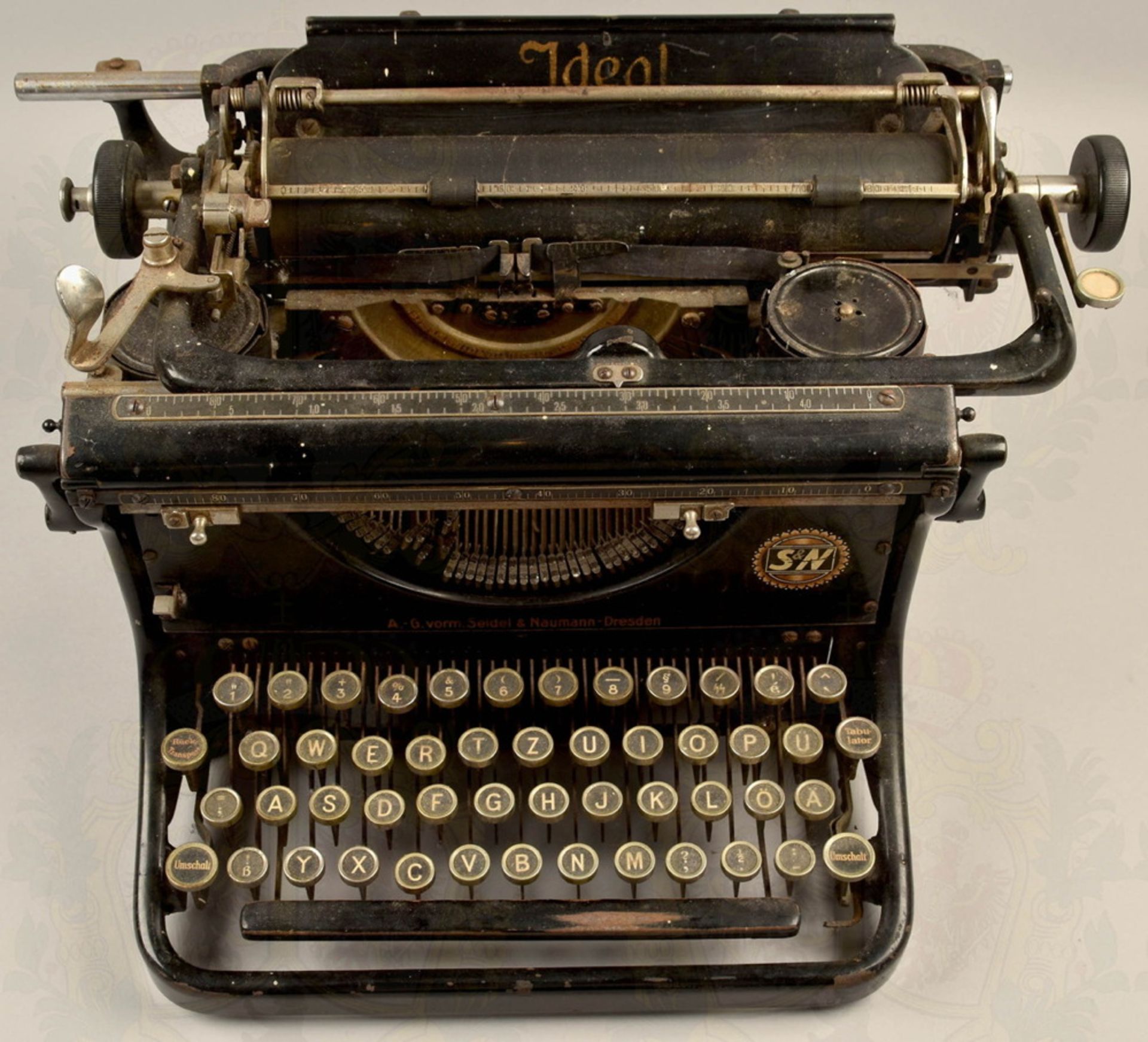 Waffen-SS office typewriter Ideal with runes key - Image 2 of 5