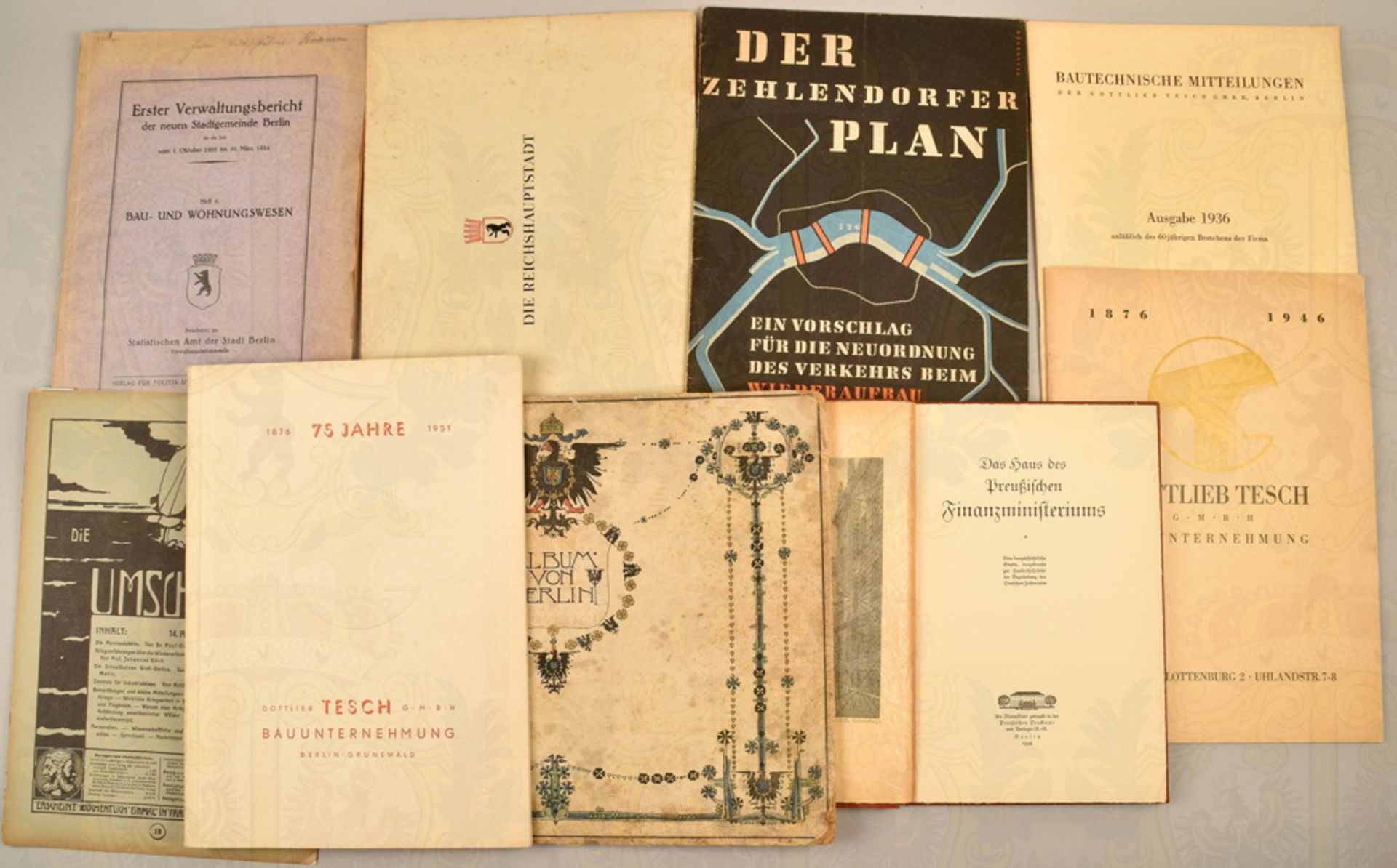 8 books building trade and architecture of Berlin 1910-1951