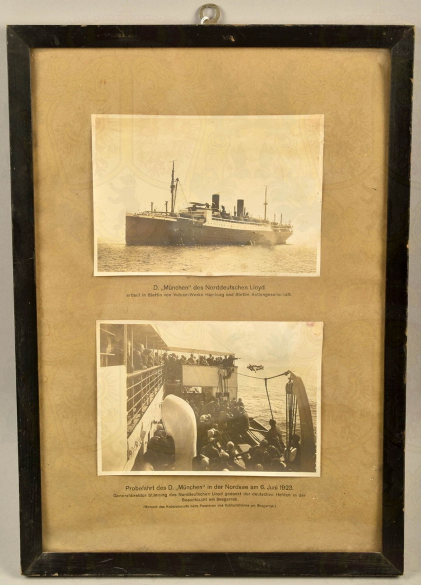 2 photos trial runs German passenger ship München 1923