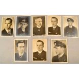 8 portrait postcards Knights Cross recipients German Navy